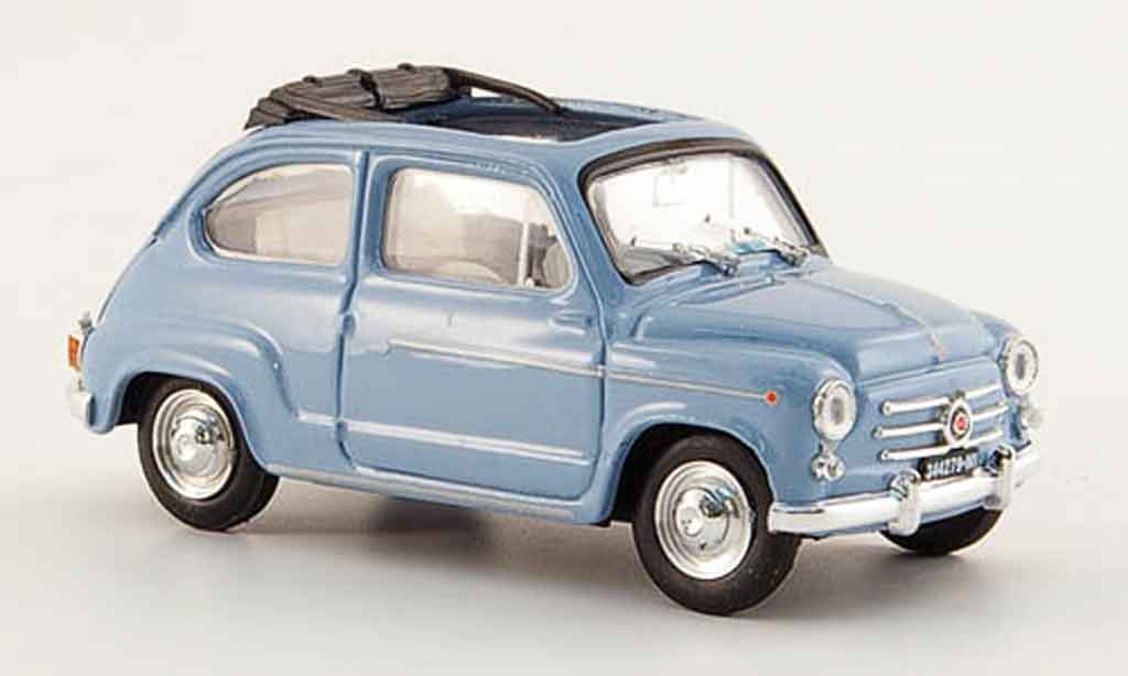 Fiat 600 1/43 Brumm D offen blu 1960 modellino in miniatura