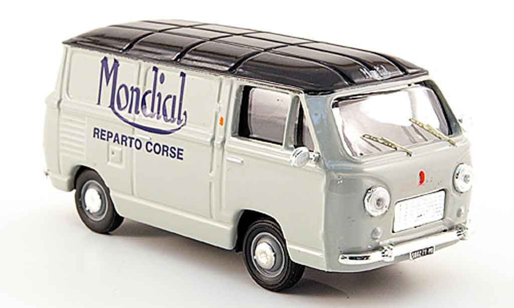 Fiat 600 1/43 Pego T Mondial Reparto Corse grigio blu 1959 modellino in miniatura