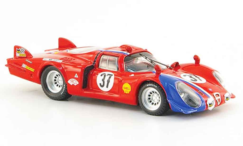 Alfa Romeo 33.2 1968 1/43 Best 1968 c no.37 pilette slotemakers 24h le mans modellino in miniatura