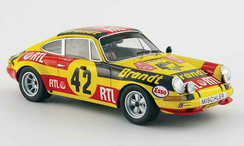 Porsche 911 1/43 Spark S No.42 Brandt RTL 24h Le Mans 1972 modellino in miniatura