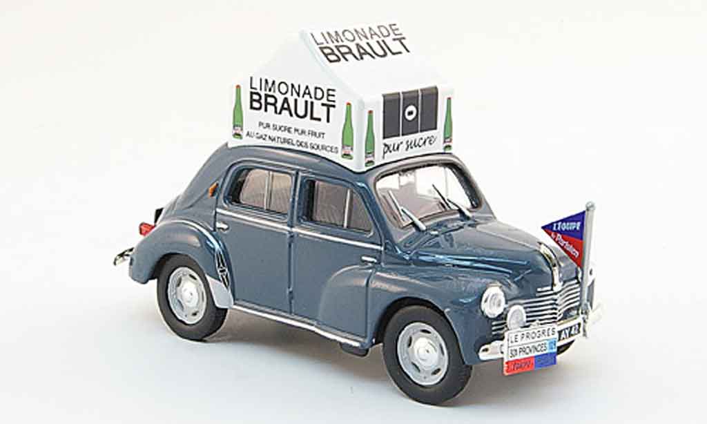 Renault 4CV 1/43 Eligor grigio limonade couzan brault 1953 modellino in miniatura