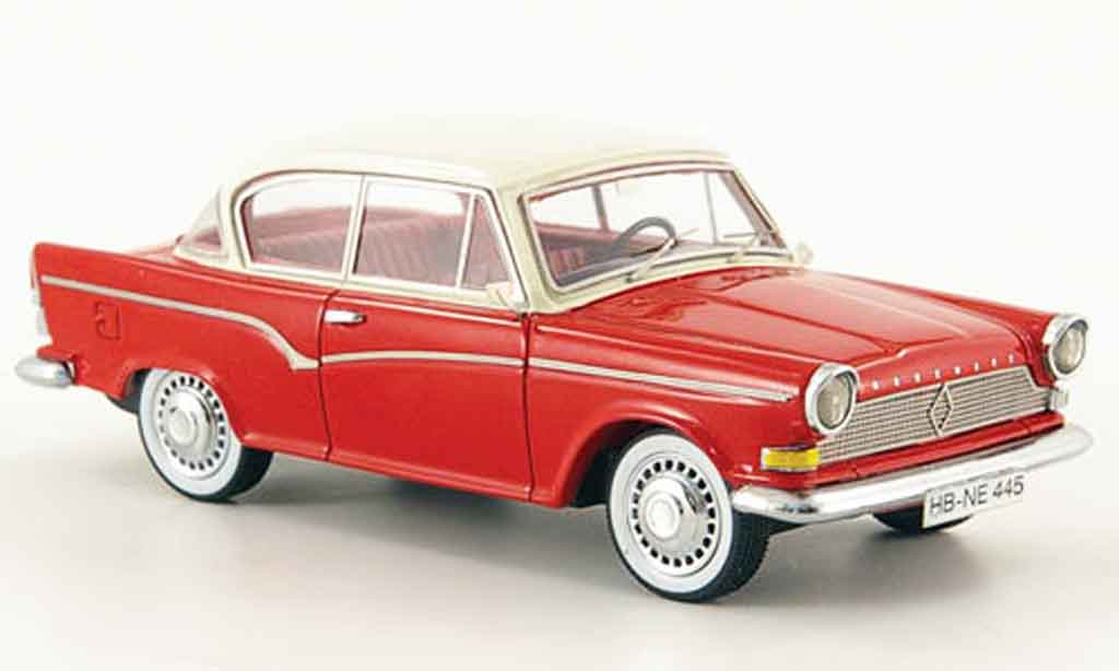Borgward Arabella 1/43 Neo de Luxe rosso bianco 1960 modellino in miniatura