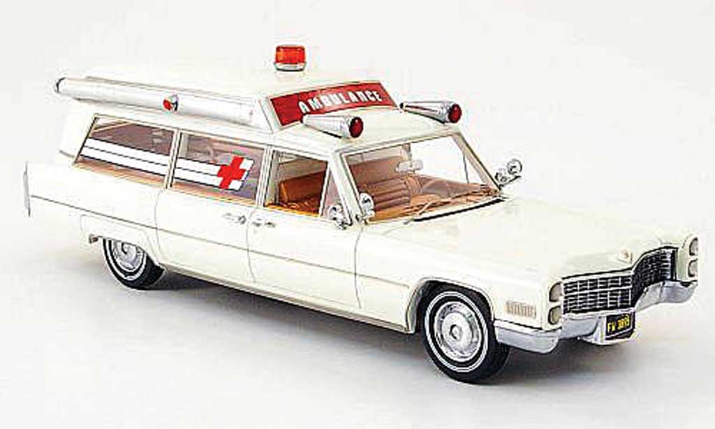 Cadillac S & S 1/43 Neo Ambulance bianco 1966 modellino in miniatura