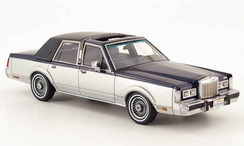 Lincoln Town Car 1982 1/43 Neo 1982 blu grigio modellino in miniatura