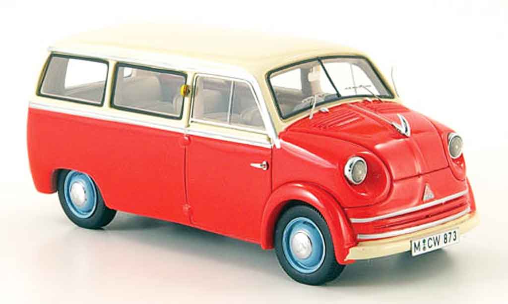 Lloyd LT 1/43 Neo 500 600 rosso bianco 1955 modellino in miniatura
