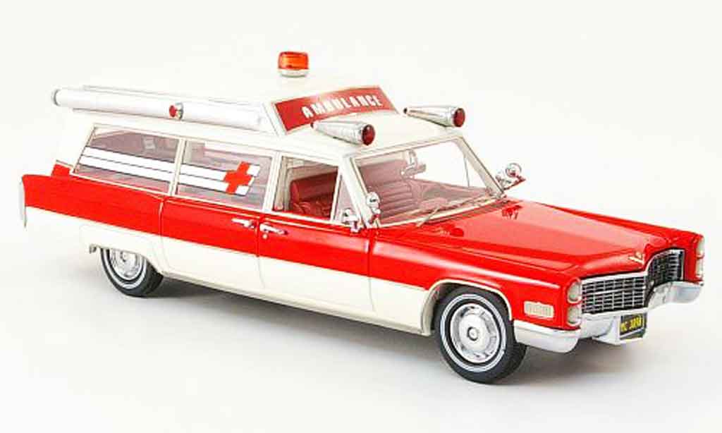 Cadillac S & S 1/43 Neo Ambulance rosso bianco edition liavecee 1966 modellino in miniatura