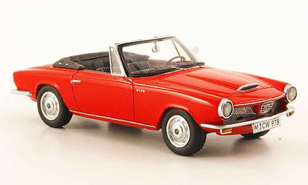 Glas 1300 1/43 Neo GT Cabriolet rosso 1966 modellino in miniatura