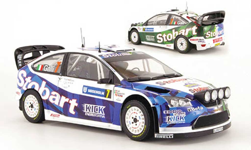 Ford Focus RS WRC 1/18 Sun Star RS WRC no.7 stobart rallye schweden 2008 modellino in miniatura