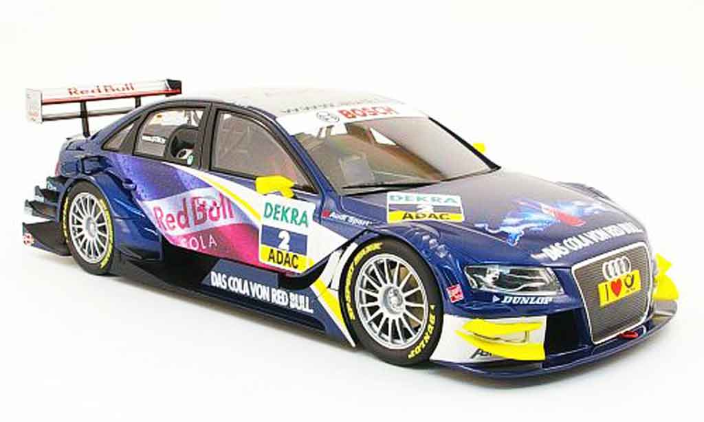Audi A4 DTM 1/18 Norev DTM no.2 red bull m.tomczyk stw 2008 modellino in miniatura