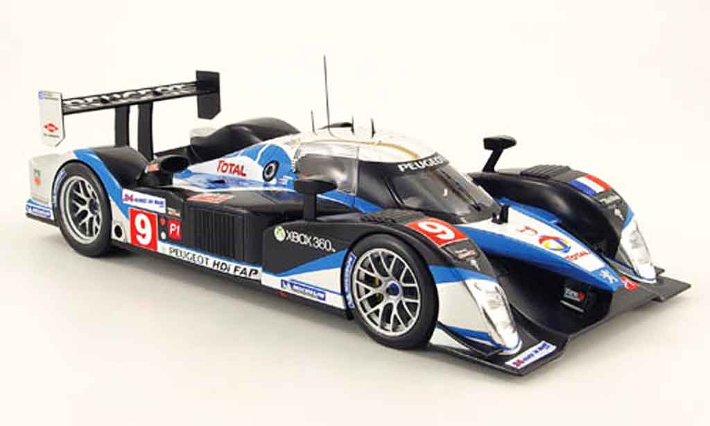 Peugeot 908 2009 1/18 Norev 2009 hdi fap no.9 total sieger 24h le mans modellino in miniatura