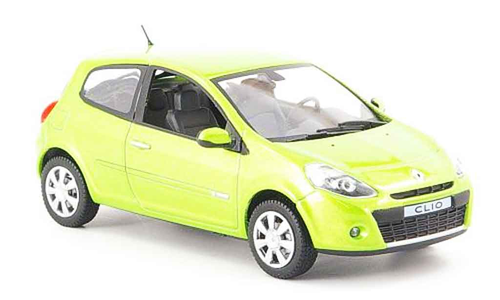 Renault Clio 1/43 Norev grun 2009 modellino in miniatura