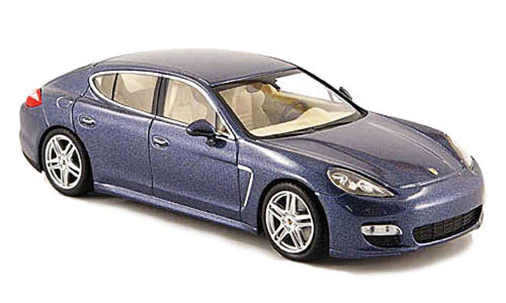 Porsche Panamera Turbo 1/43 Minichamps Turbo blu 2009 modellino in miniatura