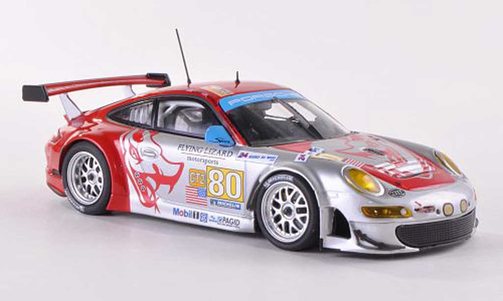 Porsche 997 GT3 RSR 1/43 Minichamps GT3 RSR 2009 No.80 Flying Lizard 24h Le Mans Bergmeister/Neiman/Law modellino in miniatura