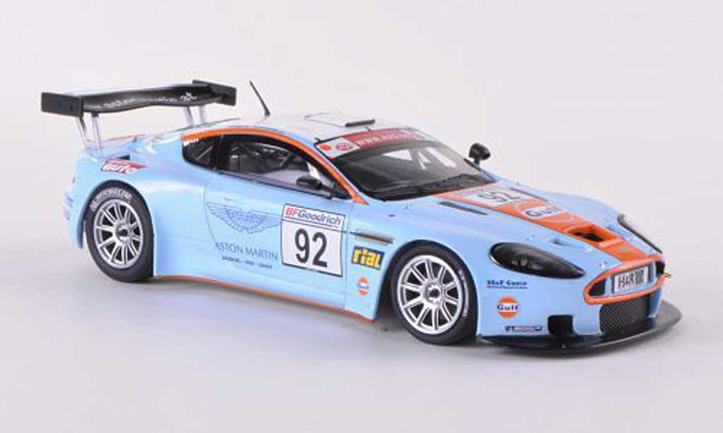 Aston Martin DBRS9 1/43 Minichamps No.92 Gulf Enge/Lechner VLN Nurburgring 2008 modellino in miniatura