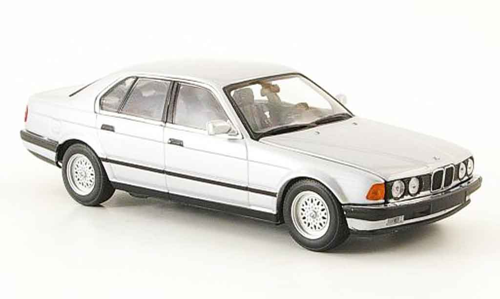 Bmw 730 E32 1/43 Minichamps E32 i grigio metallisee 1986 modellino in miniatura