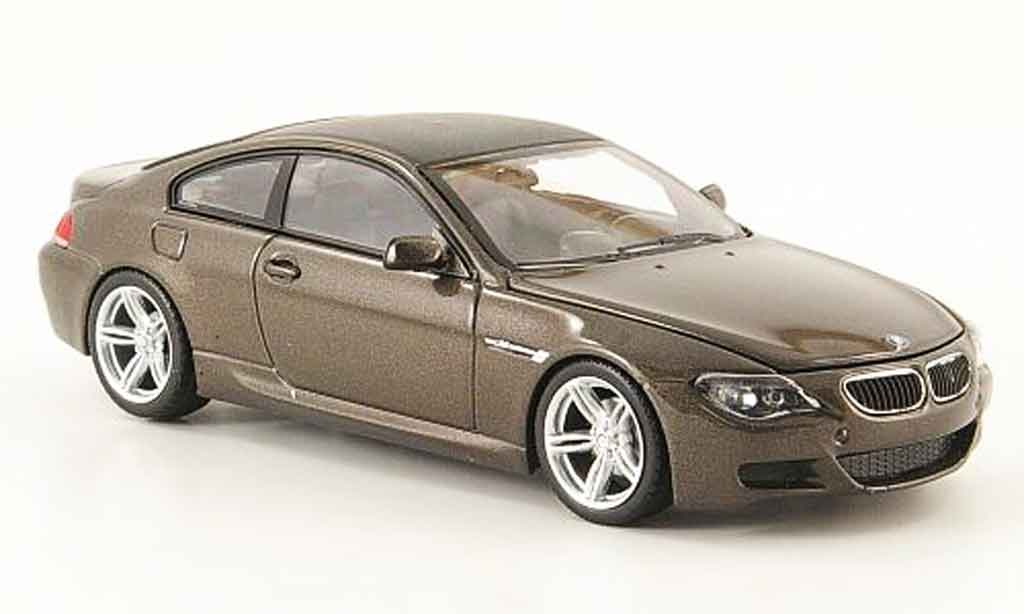 Bmw M6 E63 1/43 Minichamps E63 Coupe marronee 2007 modellino in miniatura
