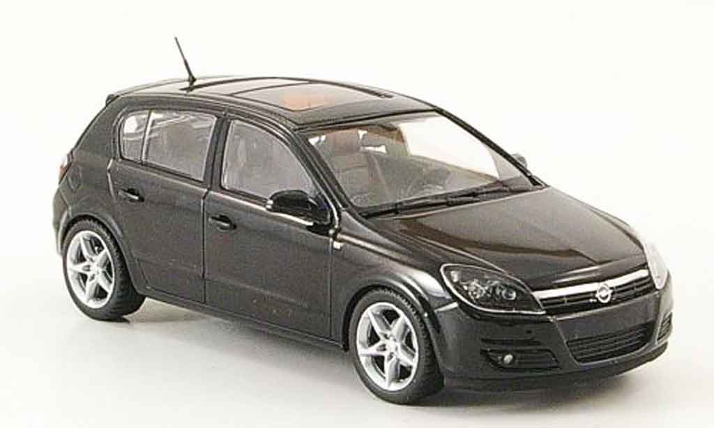 Opel Astra 1/43 Minichamps h nero 5 turig 2004 modellino in miniatura