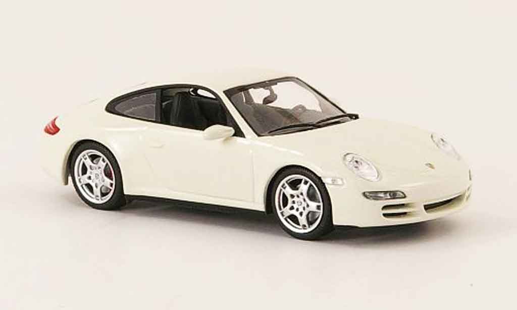 Porsche 997 4S 1/43 Minichamps Carrera 4S () Coupe bianco 2005 modellino in miniatura
