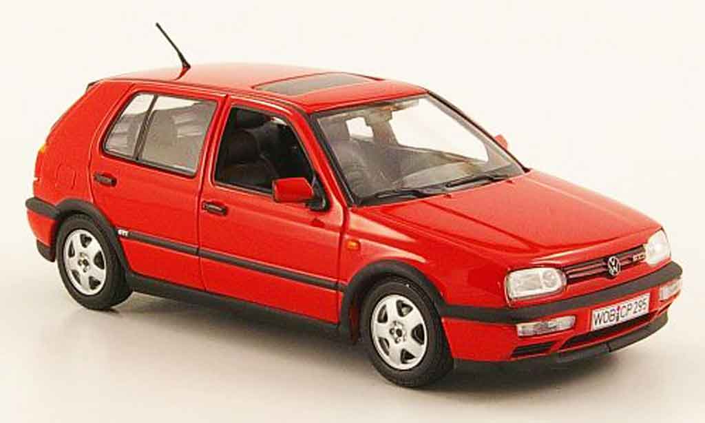 Volkswagen Golf III GTI 1/43 Minichamps III GTI rosso 1993 modellino in miniatura