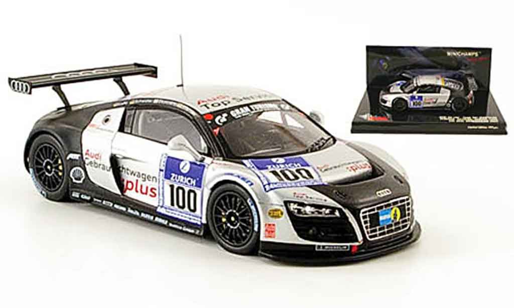 Audi R8 2009 1/43 Minichamps 2009 LMS No.100 Top Service 24h Nurburgring modellino in miniatura