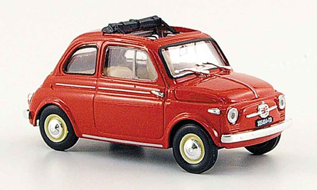 Fiat 500 1/43 Brumm ros? geoffnetes Faltdach 1959 modellino in miniatura