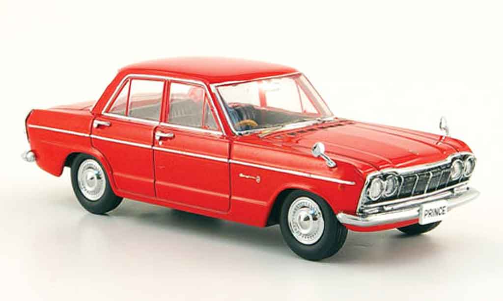 Nissan Skyline Prince 1/43 Ebbro Prince 2000 GTB rosso 1965 modellino in miniatura