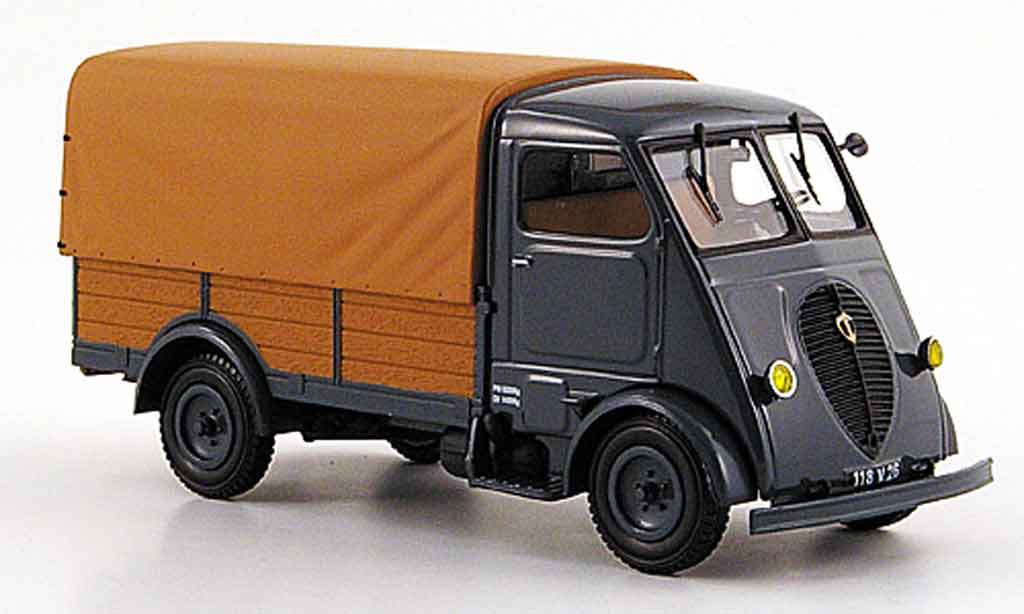 Peugeot Q3A 1/43 Norev bache grigio marronee 1952 modellino in miniatura
