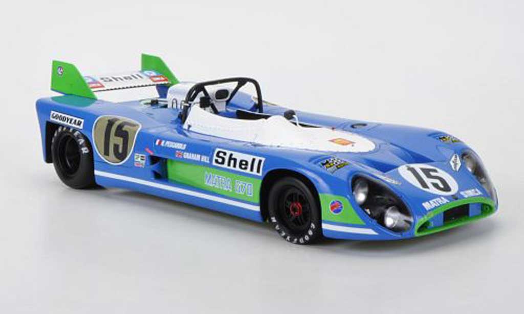 Simca Matra 1/18 Spark MS 670 No.15 Pescarolo/Hill 24h Le Mans 1972 modellino in miniatura