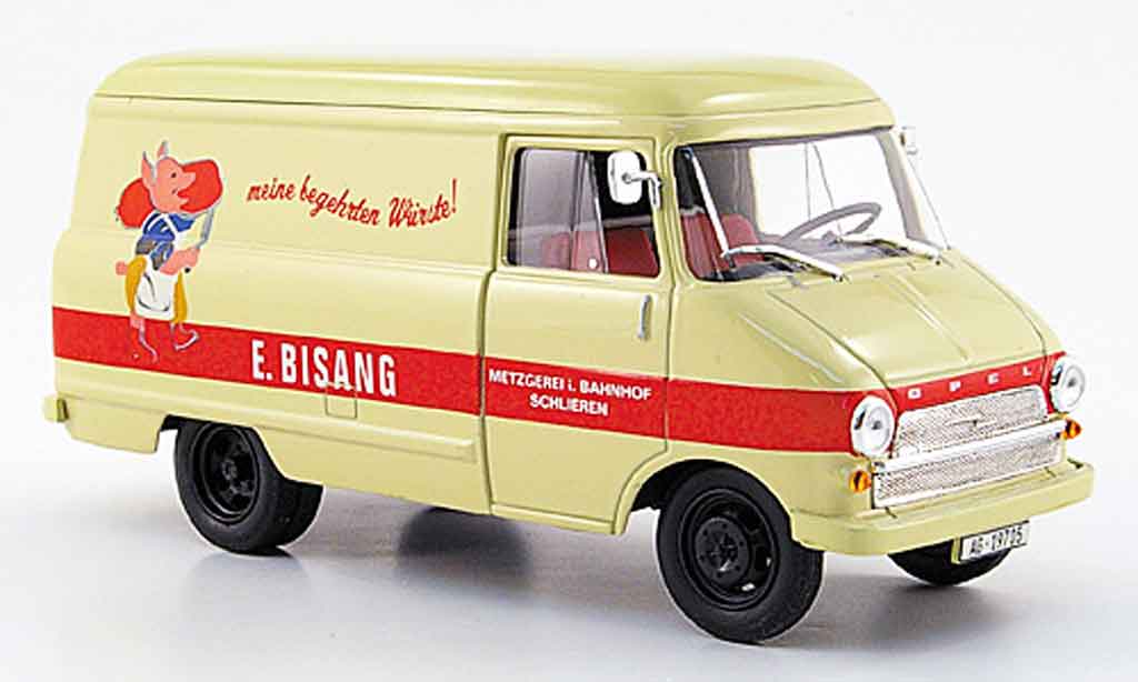 Opel Blitz 1/43 Starline kastenwagen a beige metzgerei bisang 1960 modellino in miniatura