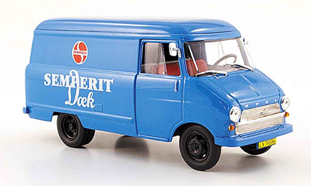 Opel Blitz 1/43 Starline kastenwagen a blu semperit 1960 modellino in miniatura