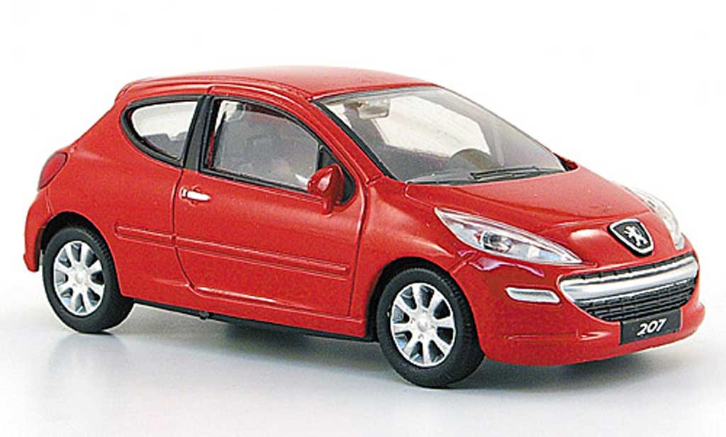 Peugeot 207 1/43 Mondo Motors rosso 3-turig modellino in miniatura