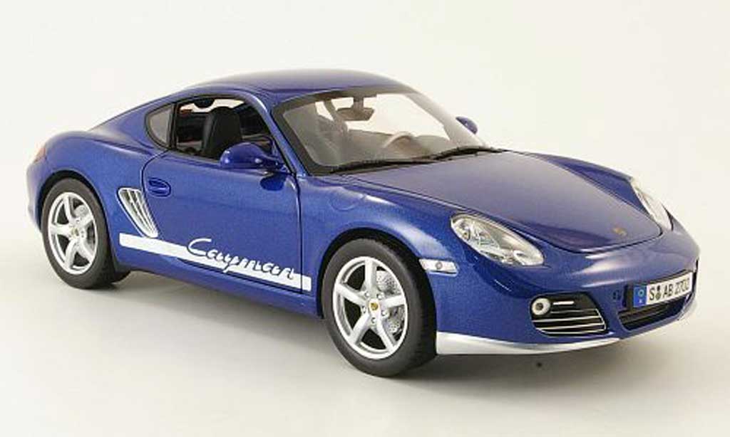 Porsche Cayman 1/18 Yat Ming blu 2009 modellino in miniatura