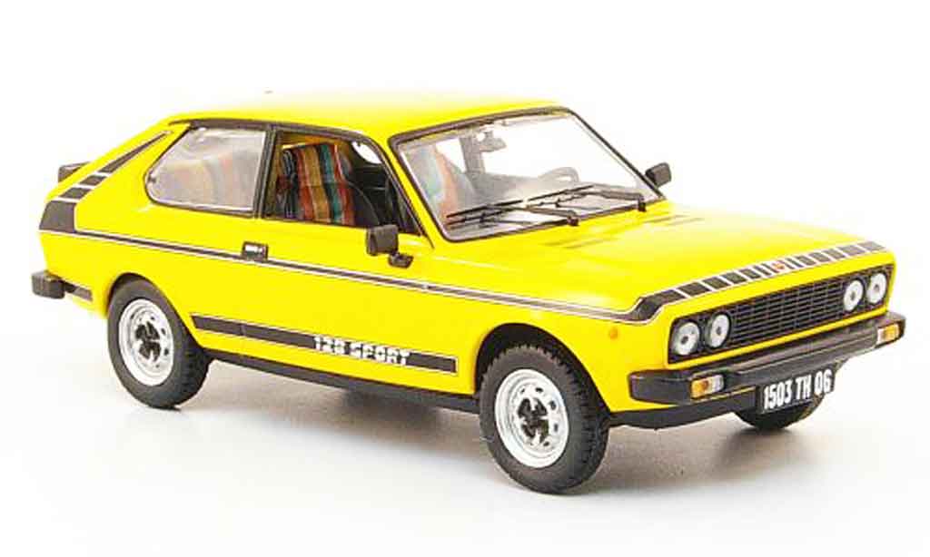 Fiat 128 1/43 Norev Coupe Sport giallo 1978 modellino in miniatura