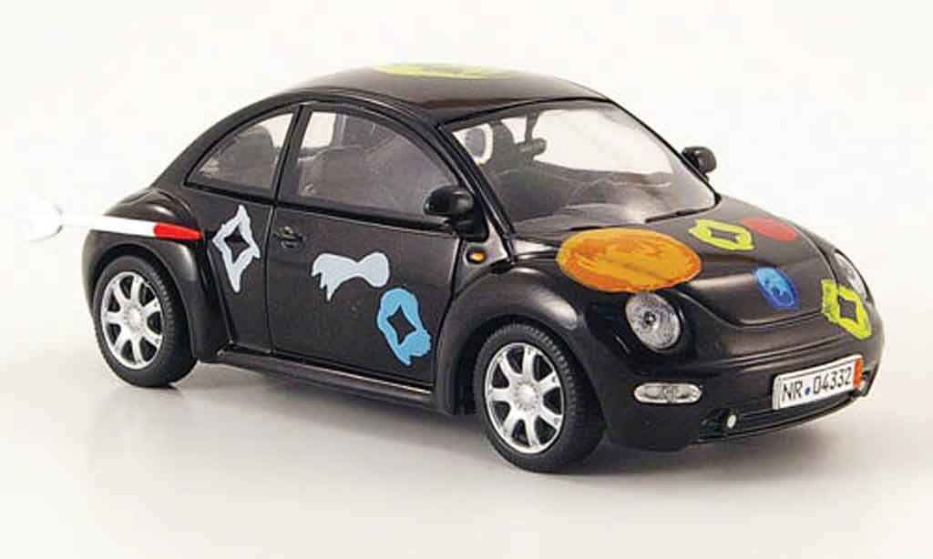 Volkswagen New Beetle 1/43 Schuco nero die ludolfs modellino in miniatura
