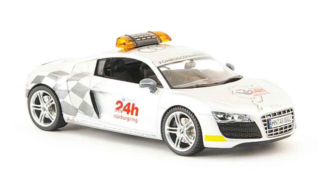 Audi R8 2009 1/43 Schuco 2009 V10 Fuhrungsfahrzeug I 24h Nurburgring modellino in miniatura