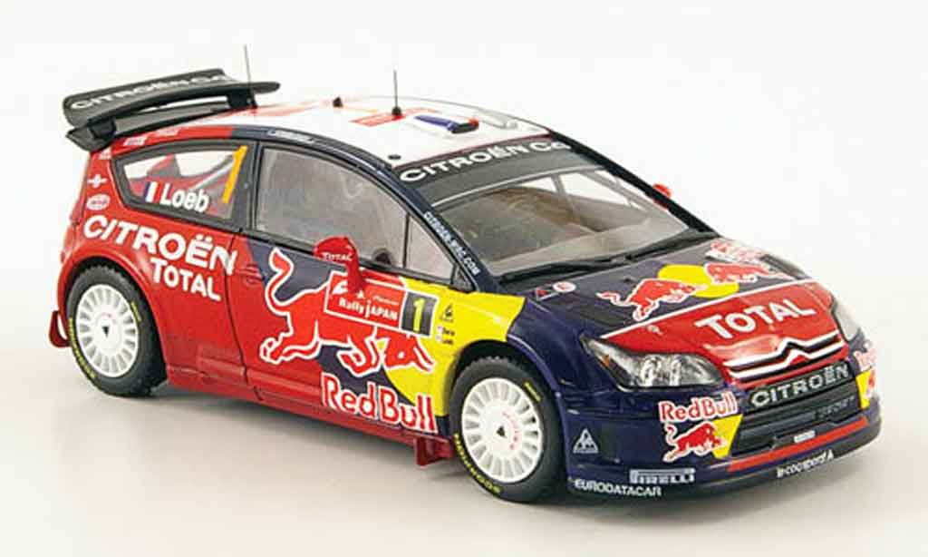 Citroen C4 WRC 2008 1/43 ixo WRC 2008 no.1 red bull rallye japan modellino in miniatura