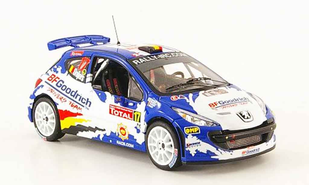Peugeot 207 S2000 1/43 IXO S2000 no.17 bf goodrich rallye zypern 2008 modellino in miniatura