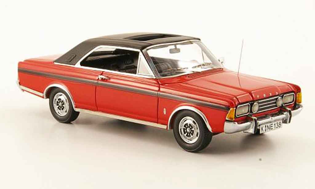 Ford Taunus 1971 1/43 Neo 1971 (P7b) 20M Coupe rosso nero modellino in miniatura