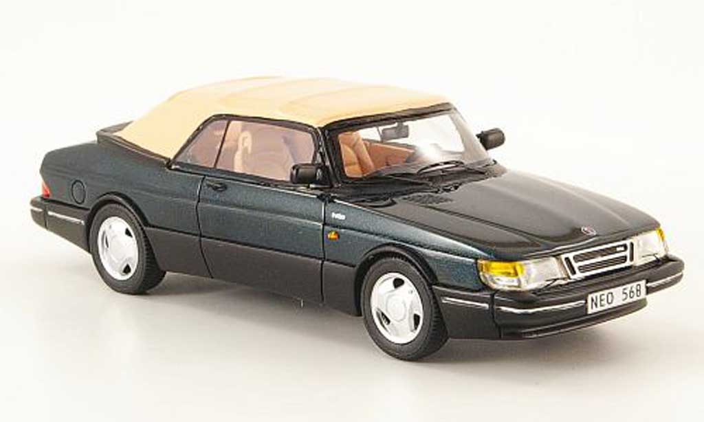 Saab 900 1987 1/43 Neo 1987 cabriolet verde ferme modellino in miniatura