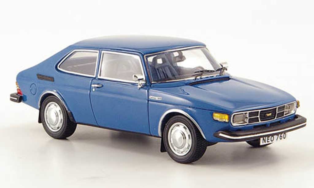 Saab 99 1/43 Neo combi Coupe blu 1975 modellino in miniatura