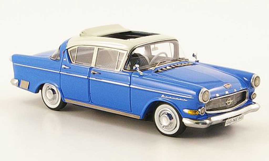 Opel Kapitan 1/43 Neo P2.5 blu/bianco 1958 modellino in miniatura