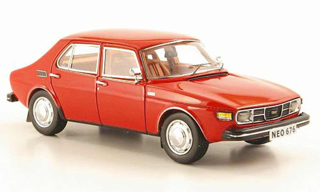 Saab 99 1/43 Neo rosso modellino in miniatura