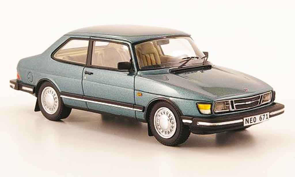 Saab 90 1/43 Neo blu grun 1985 modellino in miniatura