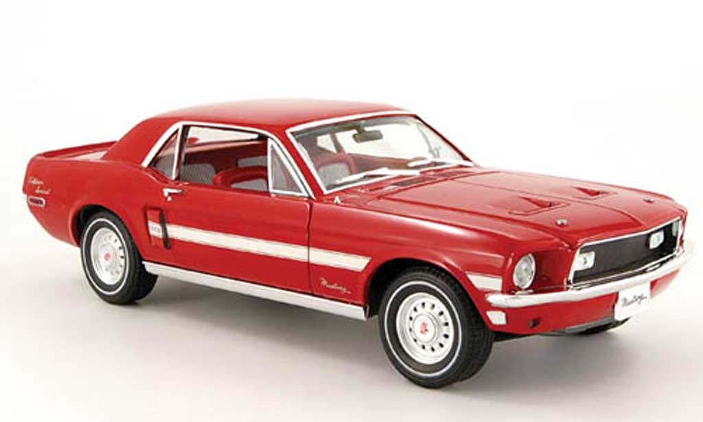 Ford Mustang 1968 1/18 Greenlight 1968 gt rosso california special modellino in miniatura