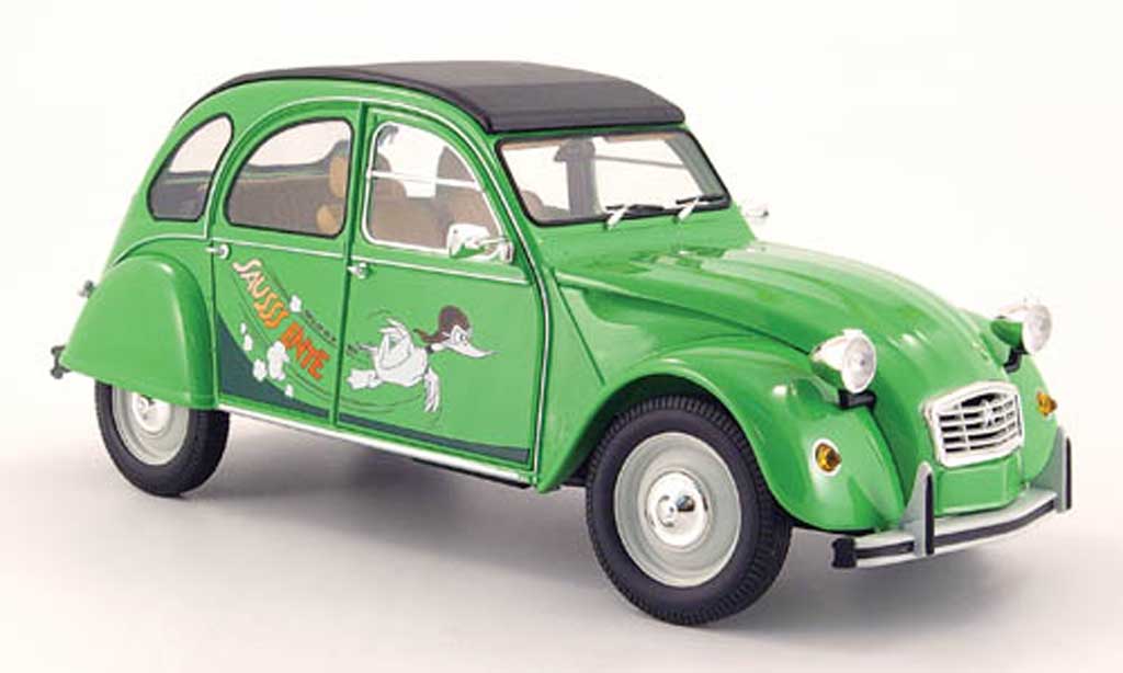 Citroen 2CV 1/18 Minichamps sausss ente grun 1987 modellino in miniatura
