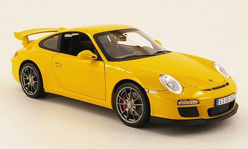 Porsche 997 GT3 1/18 Norev GT3 giallo 2009 modellino in miniatura