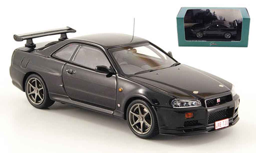 Nissan Skyline R34 1/43 Kyosho R34 GT R Testfahrzeug Nurburgring modellino in miniatura