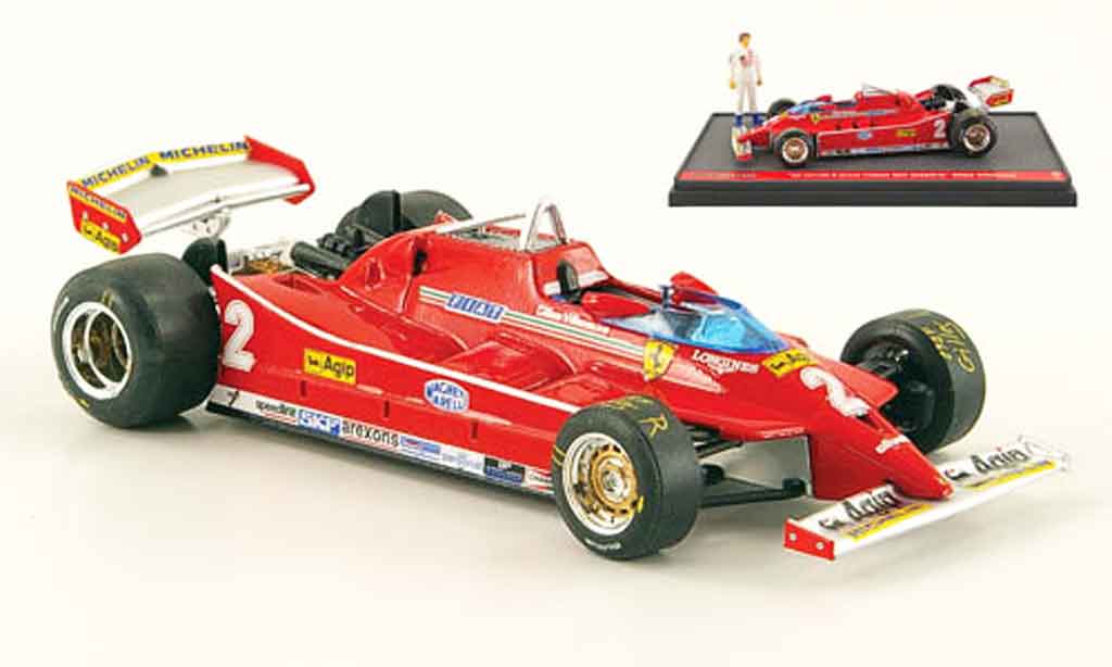 Ferrari 126 1980 1/43 Brumm 1980 C turbo no.2 g.villeneuve test gp italien modellino in miniatura