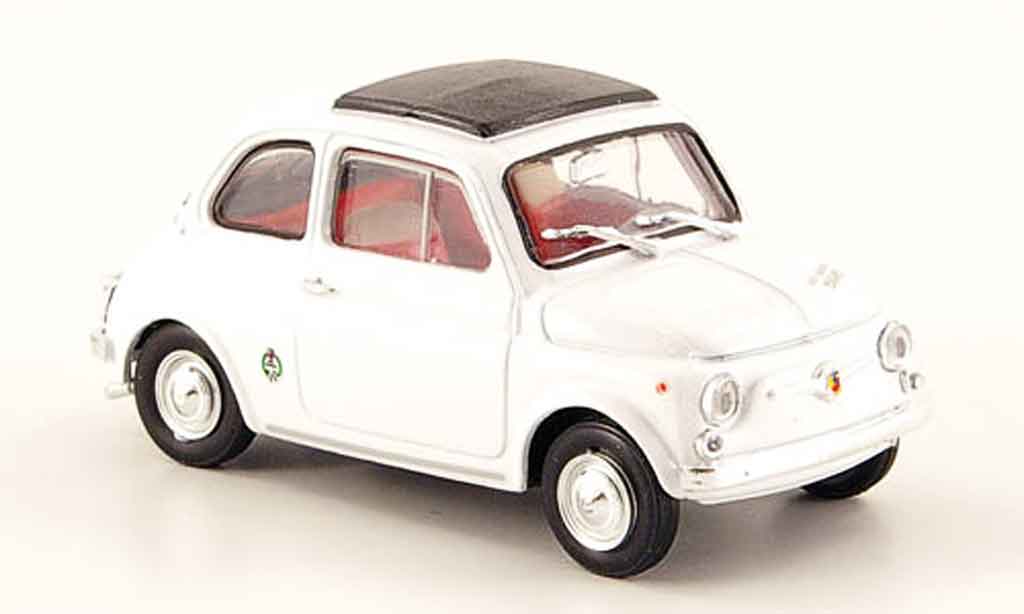 Fiat 595 1/43 Brumm SS Abarth bianco 1965 modellino in miniatura