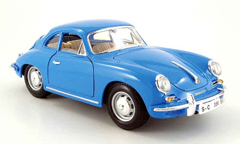 Porsche 356 1961 1/18 Burago 1961 B coupe blu modellino in miniatura